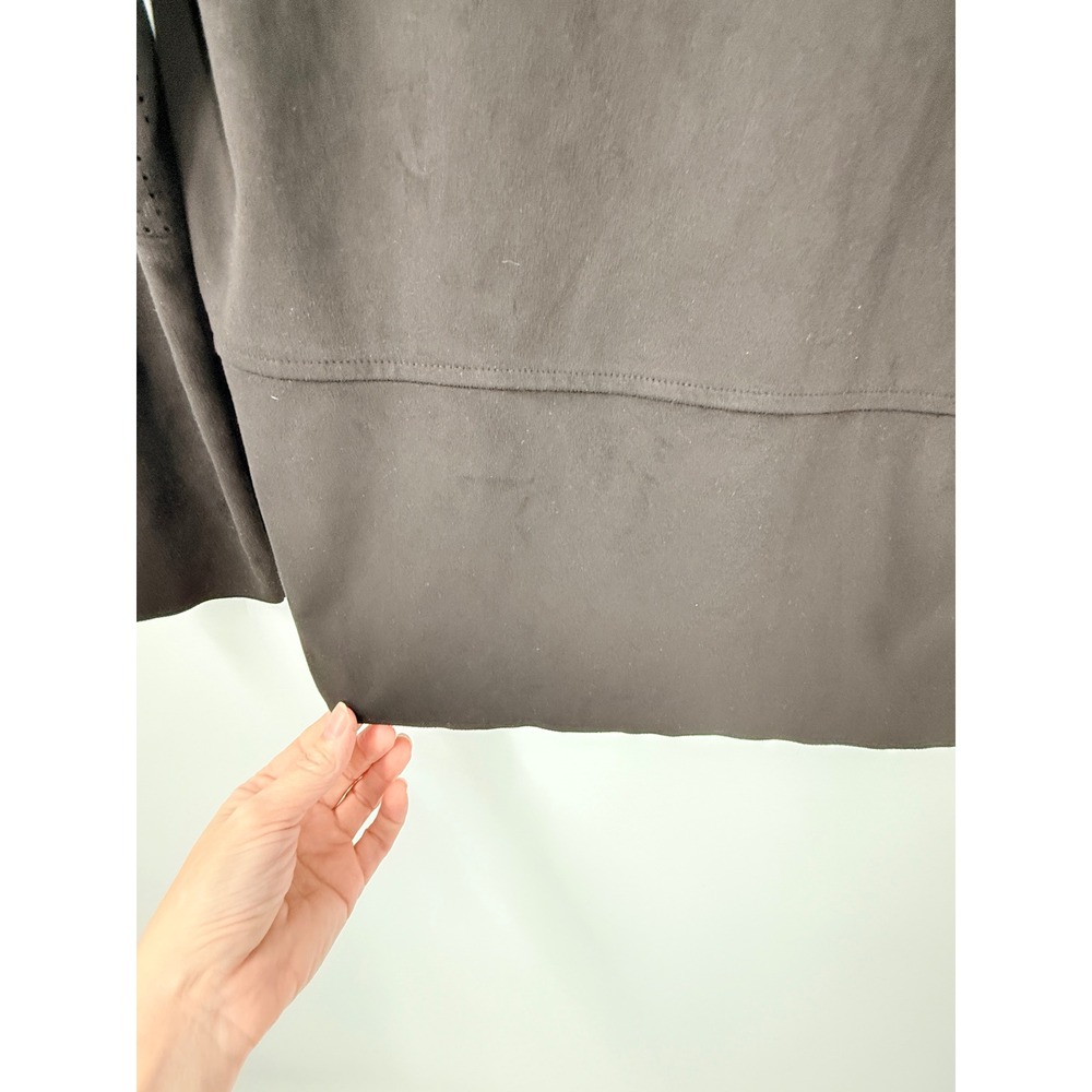 Minimum Dorte Sweat Womens 36 (S) Scandinavian Minimalist Faux Suede Avant Garde - Picture 4 of 11